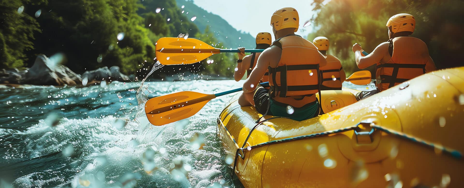 Accueil de groupes pour la pratique d'activités nautiques au camping Lozère des sous bois du lac