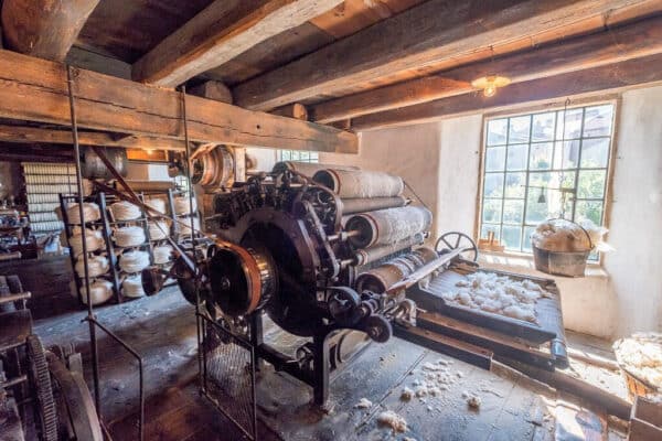 Cardeuse nappeuse au musée de la filature à Langogne