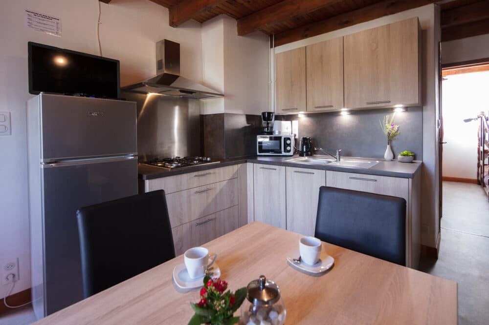 Cuisine du gîte pour 2 à 4 personnes en Lozère à Langogne