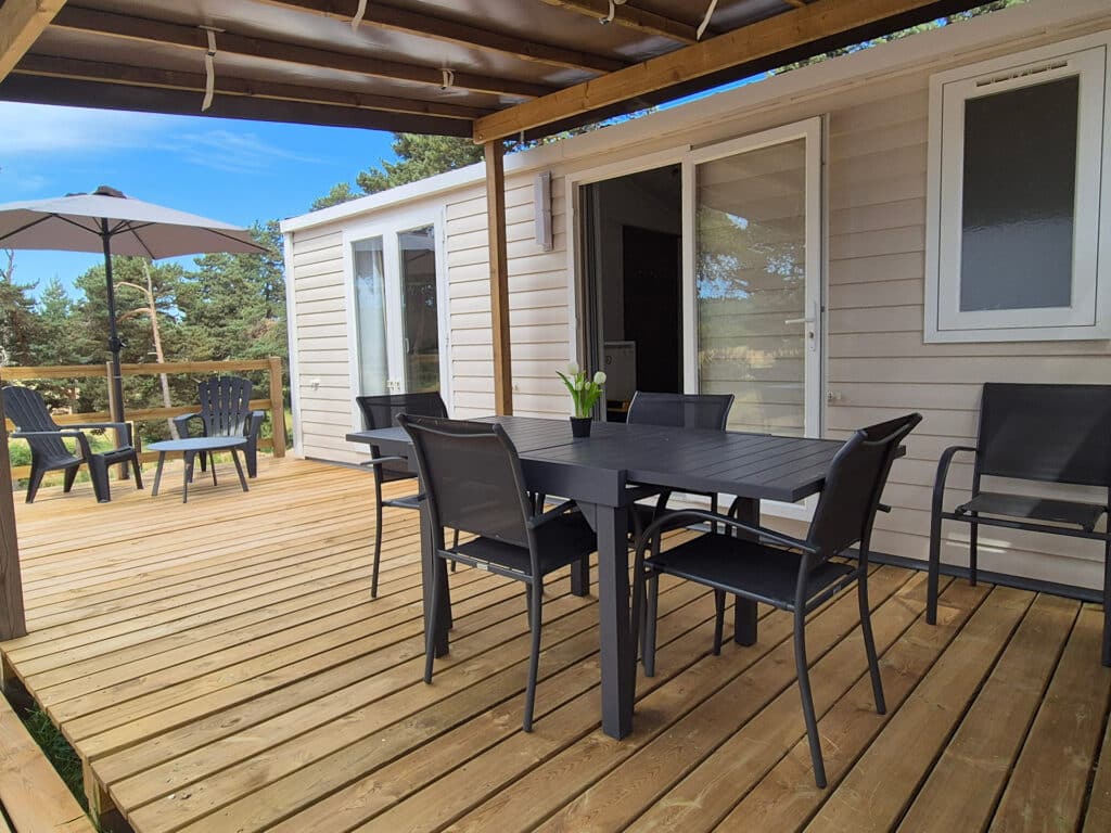 Mobil-home avec prix garanti en camping 3 étoiles en Lozère